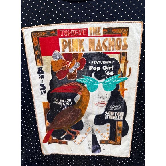 Scotch & Soda Polka Dot Concert Poster Shirt, VGUC, Sz 12/152cm (12A) - Picture 2 of 7